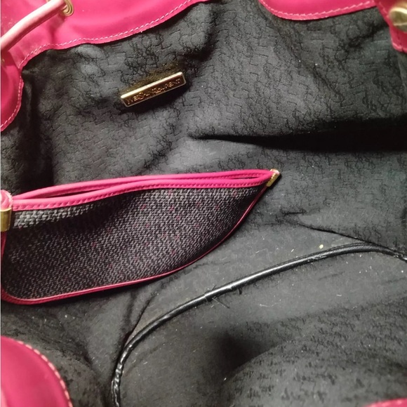 YVES SAINT LAURENT YSL NOE CANVAS BUCKET DRAWSTRING BAG RED - Picture 12 of 12